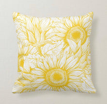 Sunflower Pillow, Pillow and Insert, 16 X 16, Totally Washable, Sunflower Home Decor, Front Porch Pillow, Floral Pillow
