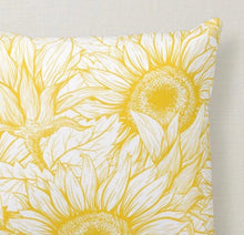 Sunflower Pillow, Pillow and Insert, 16 X 16, Totally Washable, Sunflower Home Decor, Front Porch Pillow, Floral Pillow