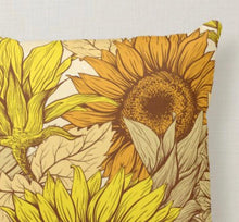 Sunflower Pillow, Pillow and Insert, 16 X 16, Totally Washable, Sunflower Home Decor, Front Porch Pillow, Floral Pillow