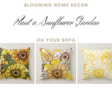 Sunflower Pillow, Pillow and Insert, 16 X 16, Totally Washable, Sunflower Home Decor, Front Porch Pillow, Floral Pillow