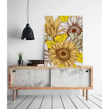 Sunflower Wall Art, Sunflower Print, Poster, Ready to Frame, Sunflower Wall Decor, Sunflower Home Decor, Sunflower Floral Print
