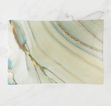 Abstract Glass Tray, Trinket Dish "Ocean Waves" Abstract Design, Beach Home