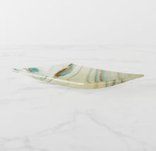 Abstract Glass Tray, Trinket Dish "Ocean Waves" Abstract Design, Beach Home