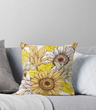 Sunflower Pillow, Pillow and Insert, 16 X 16, Totally Washable, Sunflower Home Decor, Front Porch Pillow, Floral Pillow