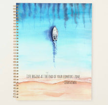 Ocean Daily Planner, Ocean, Boat "Life Begins at the End of Your Comfort Zone", Back to School, Office, Inspirational Planner, Ocean Journal
