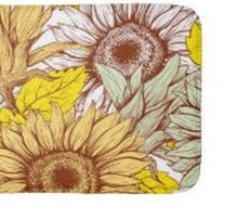Sunflower Bath Mat, Sunflower Floral Print, Sunflower Bath Decor, Yellow, Brown, Sage Sunflower Design
