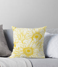 Sunflower Pillow, Pillow and Insert, 16 X 16, Totally Washable, Sunflower Home Decor, Front Porch Pillow, Floral Pillow