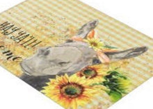 Sunflower Donkey Door Mat, Watercolor Donkey with Sunflowers "Hay Ya'll Welcome" Indoor Outdoor Mat, Summer and Fall Sunflower Door Mat