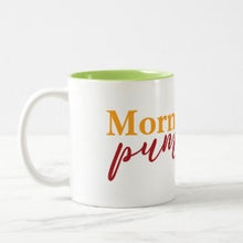 Mug "Mornin' Pumpkin" Two-Tone Mug, 11 oz mug, Gift for Her, Fall Mug