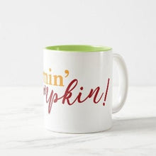 Mug "Mornin' Pumpkin" Two-Tone Mug, 11 oz mug, Gift for Her, Fall Mug