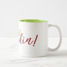Mug "Mornin' Pumpkin" Two-Tone Mug, 11 oz mug, Gift for Her, Fall Mug