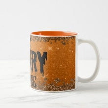 Halloween Mug "It's Scary in Here" Orange, Halloween Gift for Her, Ceramic Mug for Her, Mug With Words