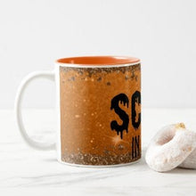 Halloween Mug "It's Scary in Here" Orange, Halloween Gift for Her, Ceramic Mug for Her, Mug With Words