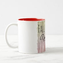 Fall Apple Ceramic Mug, "Fall Apple Pickin'" White and Red, Two Tone 11 oz mug, Gift Mug With Words, Apple Pickin' Mug