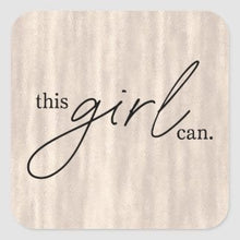 Sticker Sheet "this girl can" Blush Pearl Design, 3" X 3" Stickers for Her, Inspirational Stickers, Stickers with Words