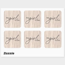 Sticker Sheet "this girl can" Blush Pearl Design, 3" X 3" Stickers for Her, Inspirational Stickers, Stickers with Words