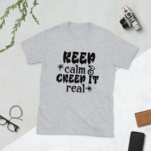 Halloween Unisex T-shirt "Keep Calm and Creep it Real" Short-Sleeve, Fall Tshirt, T-shirt for Trick or Treat, Halloween Tshirt