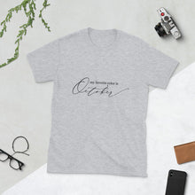 Fall T-shirt, Unisex "My favorite color is October" Short-Sleeve, October T-shirt