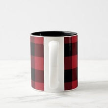 Mug "Save Water Drink Cocoa" Buffalo Plaid Red Black, Christmas Cocoa Mug, Holiday Cocoa Mug, Stocking Stuffer Mug, Christmas Office Gift