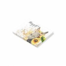 Sunflower Post-It Notes  "Hay Girl" Watercolor Donkey with Sunflowers, Gifts for Her, Fall Sunflower Gifts,
