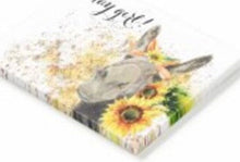 Sunflower Post-It Notes  "Hay Girl" Watercolor Donkey with Sunflowers, Gifts for Her, Fall Sunflower Gifts,