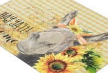 Sunflower Donkey Door Mat, Watercolor Donkey with Sunflowers "Hay Ya'll Welcome" Indoor Outdoor Mat, Summer and Fall Sunflower Door Mat