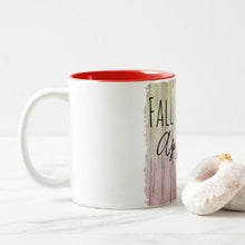 Fall Apple Ceramic Mug, "Fall Apple Pickin'" White and Red, Two Tone 11 oz mug, Gift Mug With Words, Apple Pickin' Mug