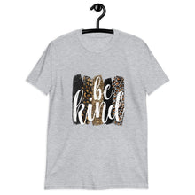 Unisex T-shirt "Be Kind" Animal Print Sublimation, Short-Sleeve T-shirt, Encourage Kindness T-shirt, Inspire Kindness