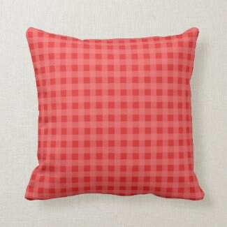 Red Check Pillow, Green Check Pillow, Checked Accent Pillows, Cherry Home Decor, Christmas Decorating, Holiday Home Accents, Cover & Insert