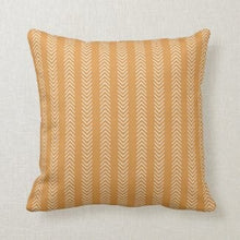 Tan Ethnic Pillow, African Tan Mudcloth Design Pillow,  African Design, Mudcloth Pattern, African Pattern Pillow, African Accent Pillow