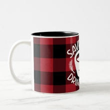 Mug "Save Water Drink Cocoa" Buffalo Plaid Red Black, Christmas Cocoa Mug, Holiday Cocoa Mug, Stocking Stuffer Mug, Christmas Office Gift
