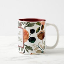 Gratitude Mug, Orange and Peach Mug "Overflowing with Gratitude" Fall Gift Mug, Gift for Her, Thanksgiving Hostess Gift Mug