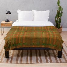 Tartan Plaid Blanket, Orange, Green, Tartan Plaid Accent Throw, Living Room Refresh, Earth Colors Accent, Fall Plaid Blanket, Cabin Decor