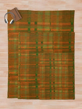 Tartan Plaid Blanket, Orange, Green, Tartan Plaid Accent Throw, Living Room Refresh, Earth Colors Accent, Fall Plaid Blanket, Cabin Decor