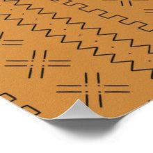 African Mudcloth Print, Tan, Brown Mudcloth Design Poster,  African Design Mudcloth Pattern, African Pattern Poster, African Wall Art Ethnic