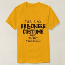 Funny Halloween T-shirt, This is My Halloween Costume, Unisex, His and Her Halloween Costume, Boo Scary Whatever T-shirt, Mustard Yellow