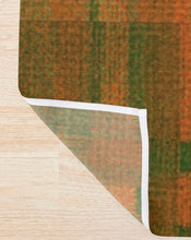 Tartan Plaid Shower Curtain, Orange, Green, Tartan Plaid, Cabin Decor, Rustic Earth Colors,  Fall Plaid Bath Decor, Rustic Bath Decor