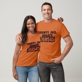 Funny Halloween T-shirt County Jail, Orange, Prisoner Number T-shirt, Halloween Costume, Unisex Halloween T-shirt, Orange Haloween T-shirt