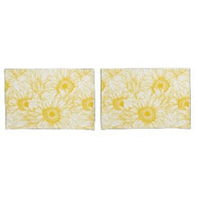 Golden Sunflower Pillowcase Pair, Microfiber Polyester, Sunflower Bedroom, Sunflower Bedding, Bedroom Refresh, Set of 2 Sunflower Pillowcase