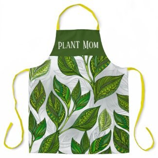 Plant Lover Apron, Plant Mom Apron, Grean Leaves Apron, Plant Mom Garden Apron, Plant Lover Kitchen Accent, Plant Lover Gift, Gift for Mom
