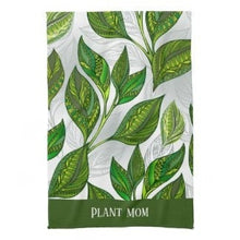 Plant Lover Kitchen Towel, Plant Mom Kitchen Towel, Grean Leaves Pattern Towel, Plant Lover Kitchen Accent, Plant Lover Gift, Gift for Mom