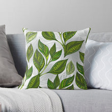 Plant Lover Pillow, Green Leaf Pattern Pillow, Plant Lover Theme Decor, Plant Lover Gift, Gift for Mom, Green Pillow, Green Home Accents