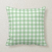 Pastel Mint Plaid Pillow, Mint Checked Pillow, Pastel Pillows, Spring Floral Pillow, Summer Pastel Pillow, Pastel Decor, Insert and Cover