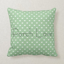 Mint Pillow "Porch Love Pillow" Front Porch Pillow, Pastel Pillow, Pastel Accent Pillow, Spring Pastel Pillow, Summer Pastel Pillow