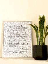 Bloom Anyway Quote Grey & White Typography Print