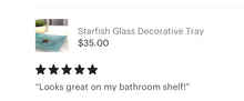 Starfish Glass Tray, Starfish Trinket Dish, Beach Decor
