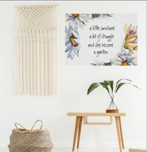 Daisy Wall Art, Quote, White Daisy, Yellow Daisy, Watercolor, Floral Poster Print