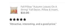 Fall Throw Pillow, Autumn Leaves, Fall Leaves, Minimalist Home Accent