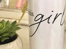 Thermal Tumbler "this girl can" 12oz, Stainless Steel, Flip Top, Blush Pearl Design, Gift for Her, Travel Tumbler, Office Tumbler, Drinkware