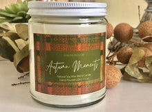 Autumn Moments Natural Soy Wax Blend Candle 7.5oz, Fall Candles, Tartan Plaid Candle